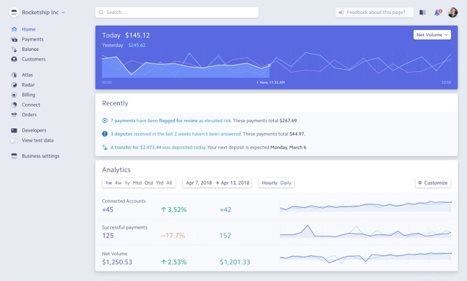 exemple de portail de paiement Stripe