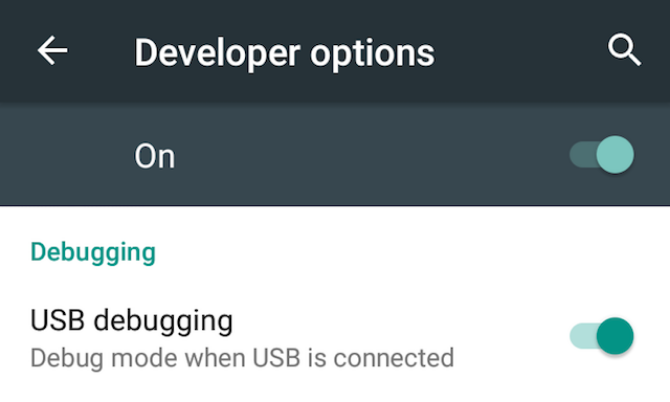 activer le débogage usb sur android