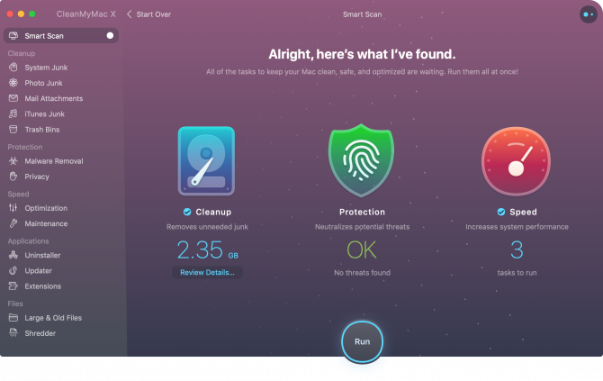 Nettoyage de CleanMyMac X pour Mac