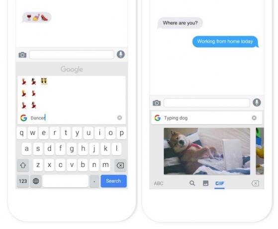 recherche gif emoji gboard