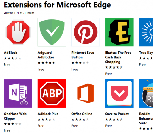 problèmes d'extensions Microsoft Edge