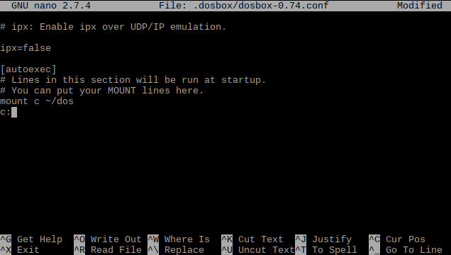 Configurez DOSBox pour monter automatiquement un répertoire.