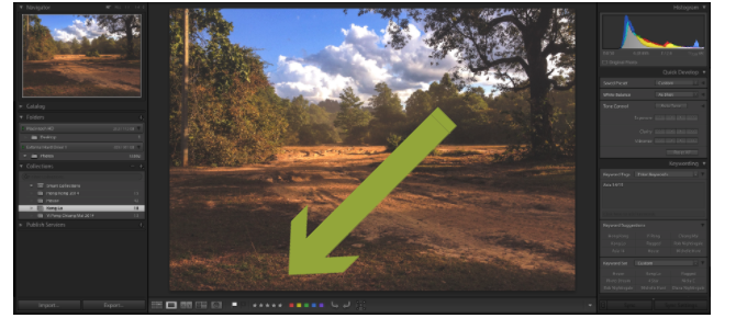 Évaluation des photos dans Lightroom