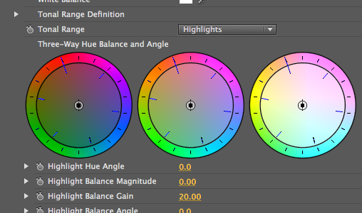 film de correction des couleurs