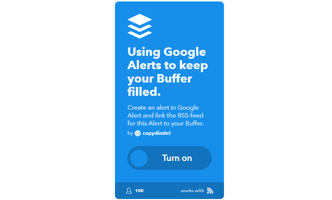 Le guide IFTTT ultime: utilisez l'outil le plus puissant du Web comme un pro 22IFTTT GoogleAlertsToBuffer