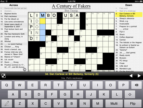 ipad crossword app gratuit