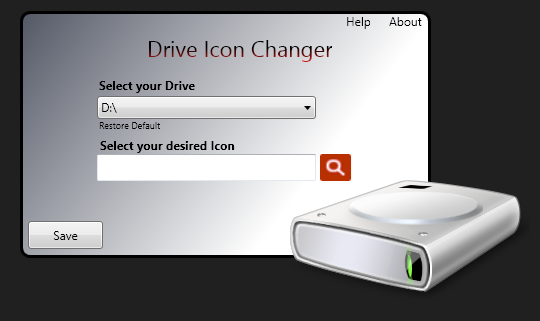 Changeur d'icônes Windows Drive