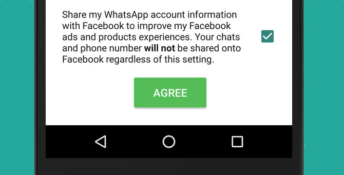 Nouvelle fonctionnalité WhatsApp - Facebook Partager la confidentialité des informations