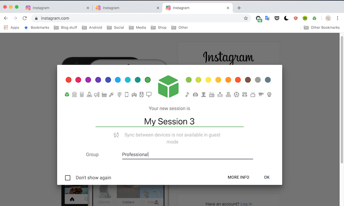 Extension Google Chrome SessionBox