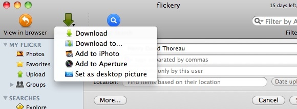 Accès total au compte Flickr depuis votre Mac [MakeUseOf Giveaway] flickerydownload