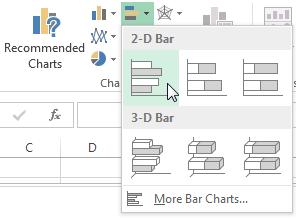 Graphique à barres Excel Select 2D