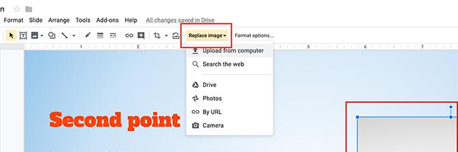 Comment créer une présentation Google Slides Remplacer l'image