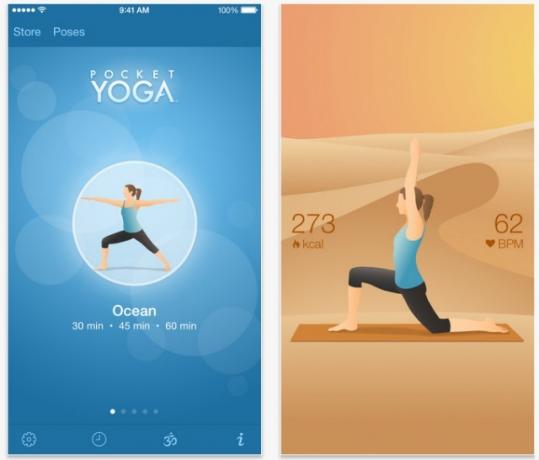 application de yoga de poche