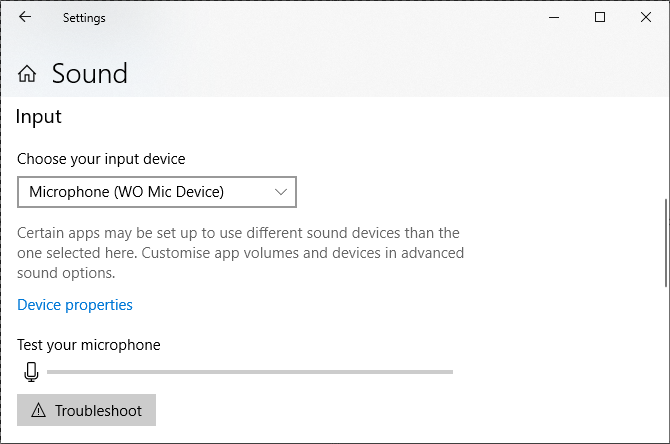 Modifier l'entrée audio sur Windows 10