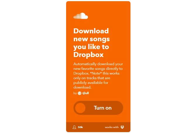 Le guide IFTTT ultime: utilisez l'outil le plus puissant du Web comme un Pro 37IFTTT SoundcloudLikesToDropbox