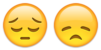 triste émoticône emoji déçu