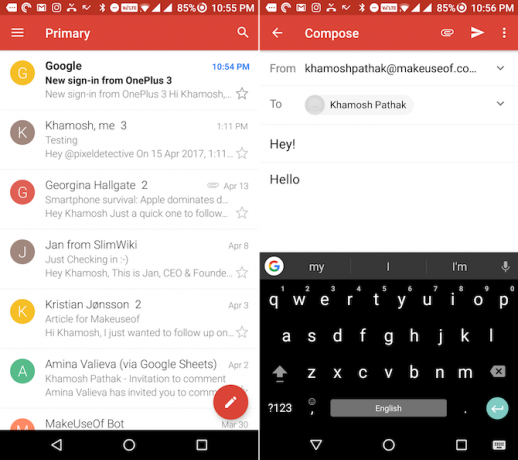 application gmail envoyer un nouvel e-mail