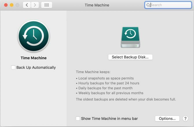 MaOSs Time Machine Backup