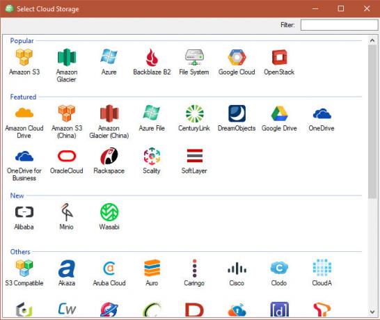 CloudBerry Backup protège les fichiers sur Windows, Mac et Linux 06 Destinations CloudBerry Backup Cloud