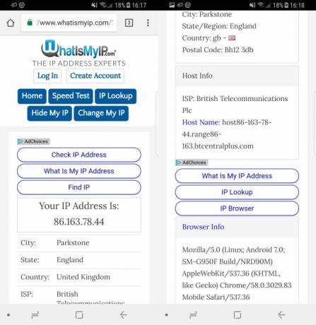 Quel est mon site mobile d'adresse IP