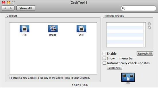 GeekTool - Afficher les informations système sur Mac dans les préférences de Style 01c GeekTool 3