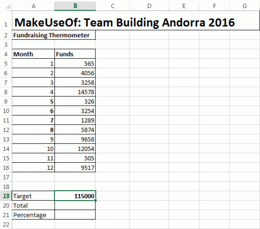 Tableau de base Excel