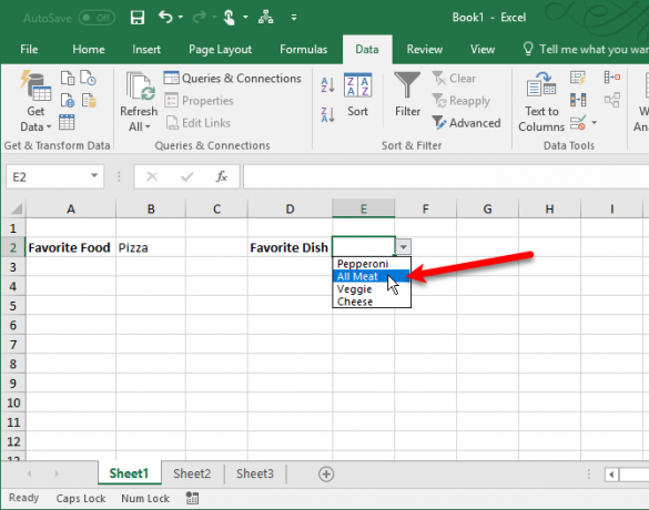 ajouter une liste déroulante Excel