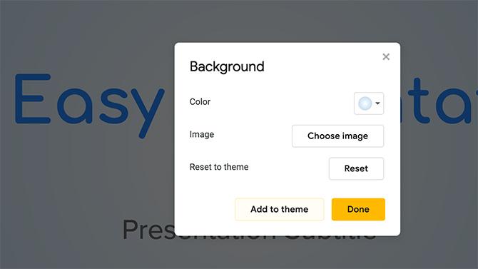 Comment créer une présentation Google Slides Ajouter un arrière-plan au thème