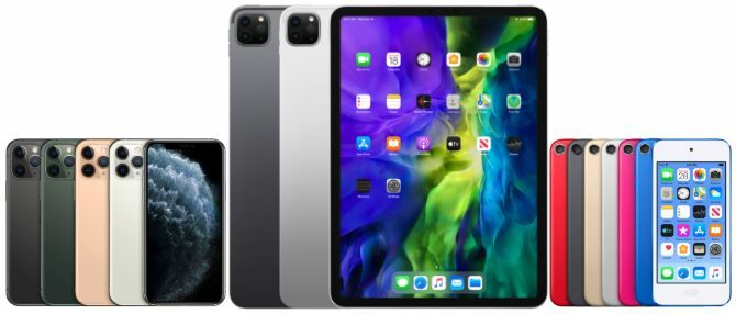 Appareils iPhone, iPod touch et iPad Pro