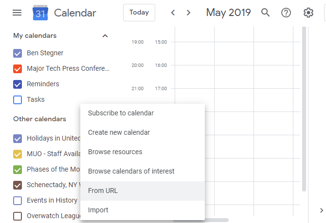 Importer un fichier Google Agenda