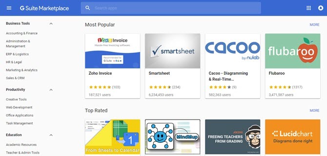 Google Apps Marketplace: applications pour votre entreprise GSuite