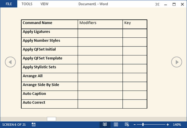 Tableau Toutes les commandes