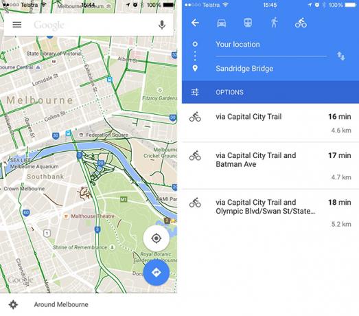 Vélo différent: les meilleurs googlemaps pour iPhone