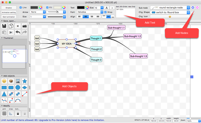 Carte mentale de SimpleMindMap Mac