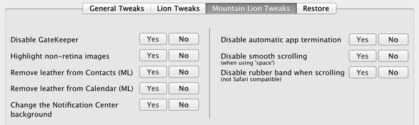 peaufiner mac os x lion