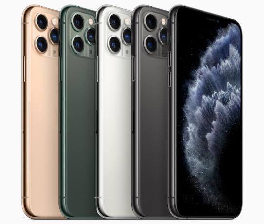 iPhone 11 Pro dans ses quatre couleurs disponibles