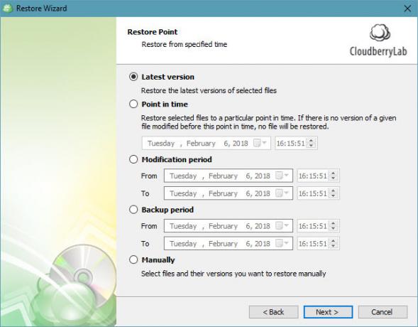 CloudBerry Backup protège les fichiers sur Windows, Mac et Linux 14 CloudBerry Backup Restore Files