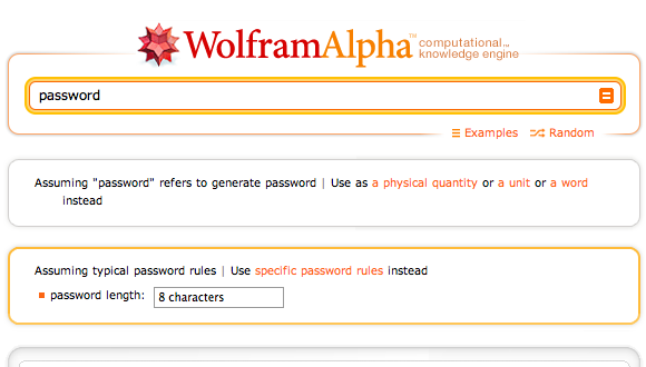 mot de passe wolfram alpha