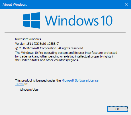 Windows 10 version 1511