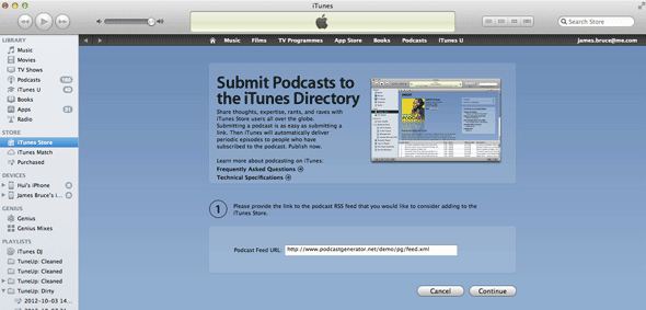 publier un podcast sur itunes