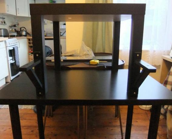 bureau-bricolage-travail du bois-ikea-bureau-debout