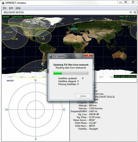 prédire le suivi par satellite