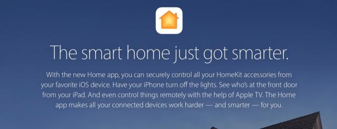 Promo sur la page Web Apple HomeKit