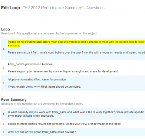 logiciel d'évaluation des performances