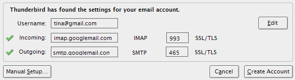 synchroniser l'e-mail thunderbird