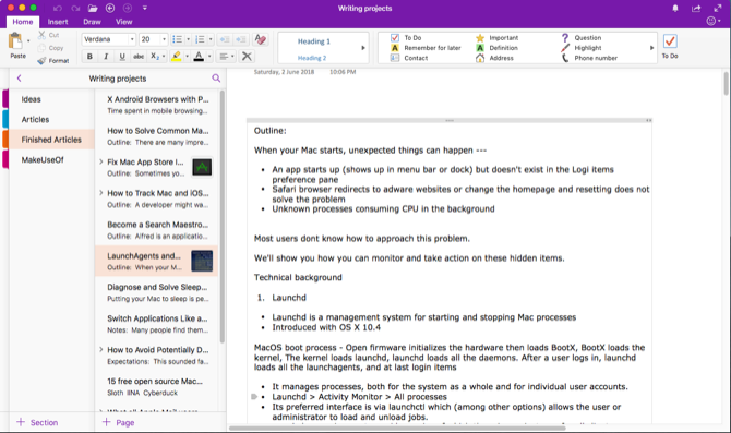 gérer un bloc-notes avec onenote