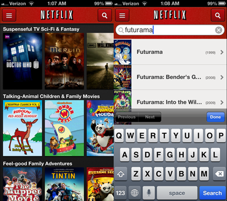 netflix pour iphone