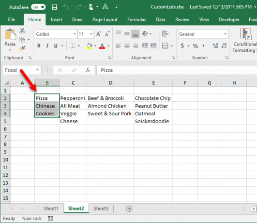 types de listes Excel pour faciliter la saisie des données