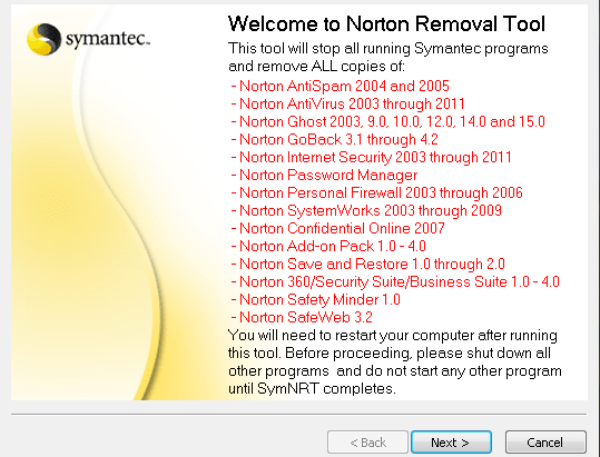 Comment faire pour supprimer complètement Norton ou McAfee de votre ordinateur Nortonremovaltool