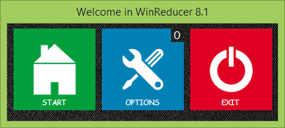 Écran de démarrage de WinReducer 8